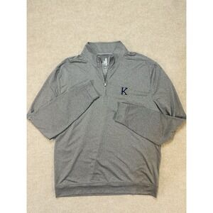 Johnnie O Sweatshirt Mens Medium M Gray Performance Pullover Golf K Logo 1/4 Zip